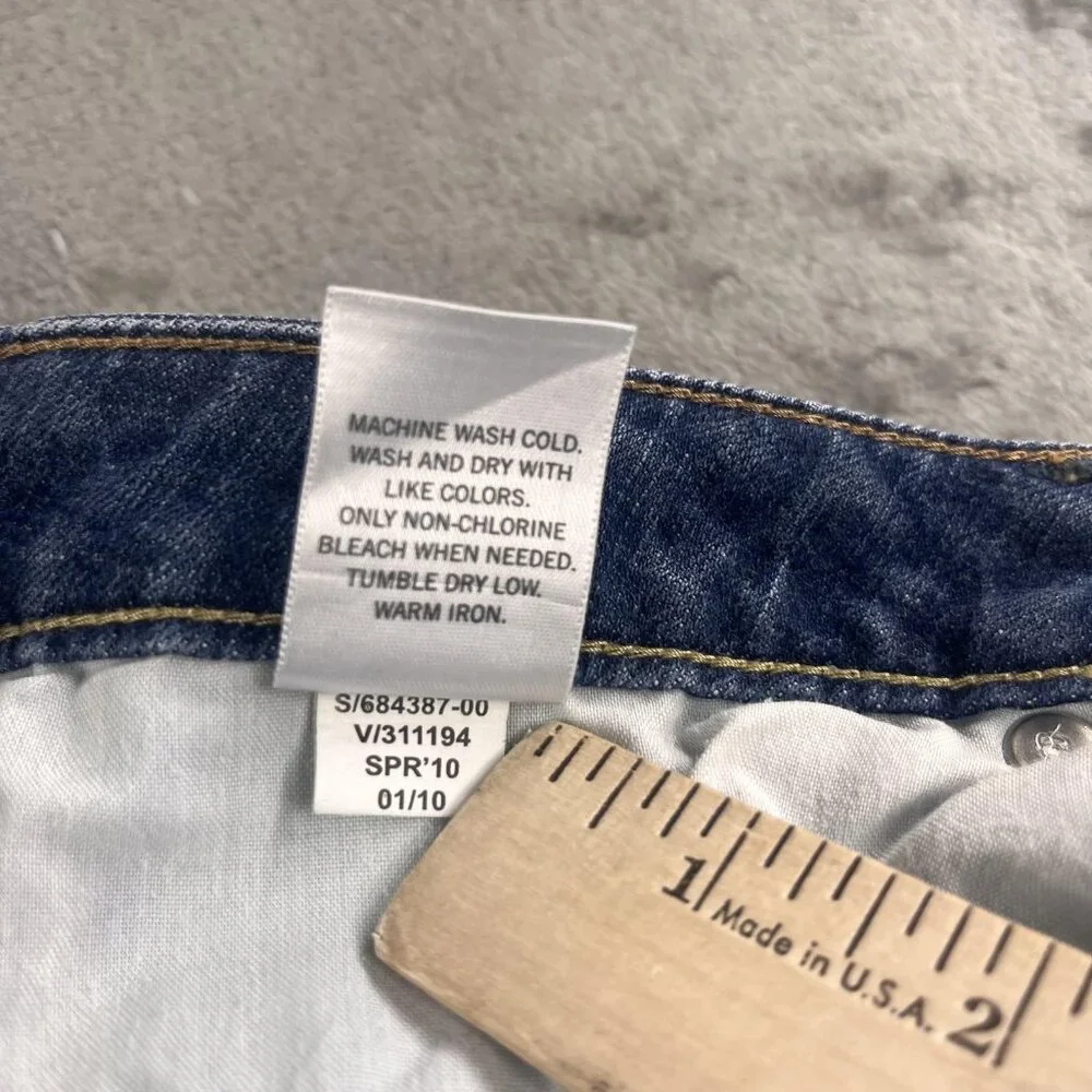 Banana Republic Jeans Womens 8 Blue Stretch Denim Straight Leg Classic Fit Pants - Picture 12 of 16